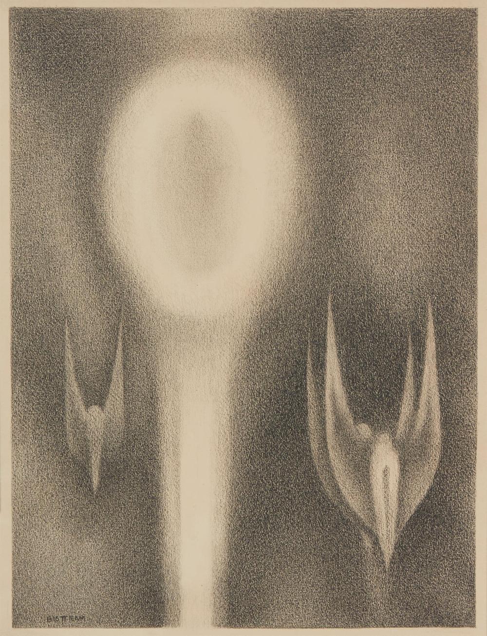 Appraisal: Emil Bisttram - Taos NM The Pillar of Light Pencil