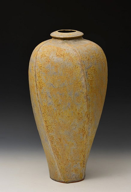 Appraisal: Chris Carter British b Vase of faceted formimpressed potter's seal