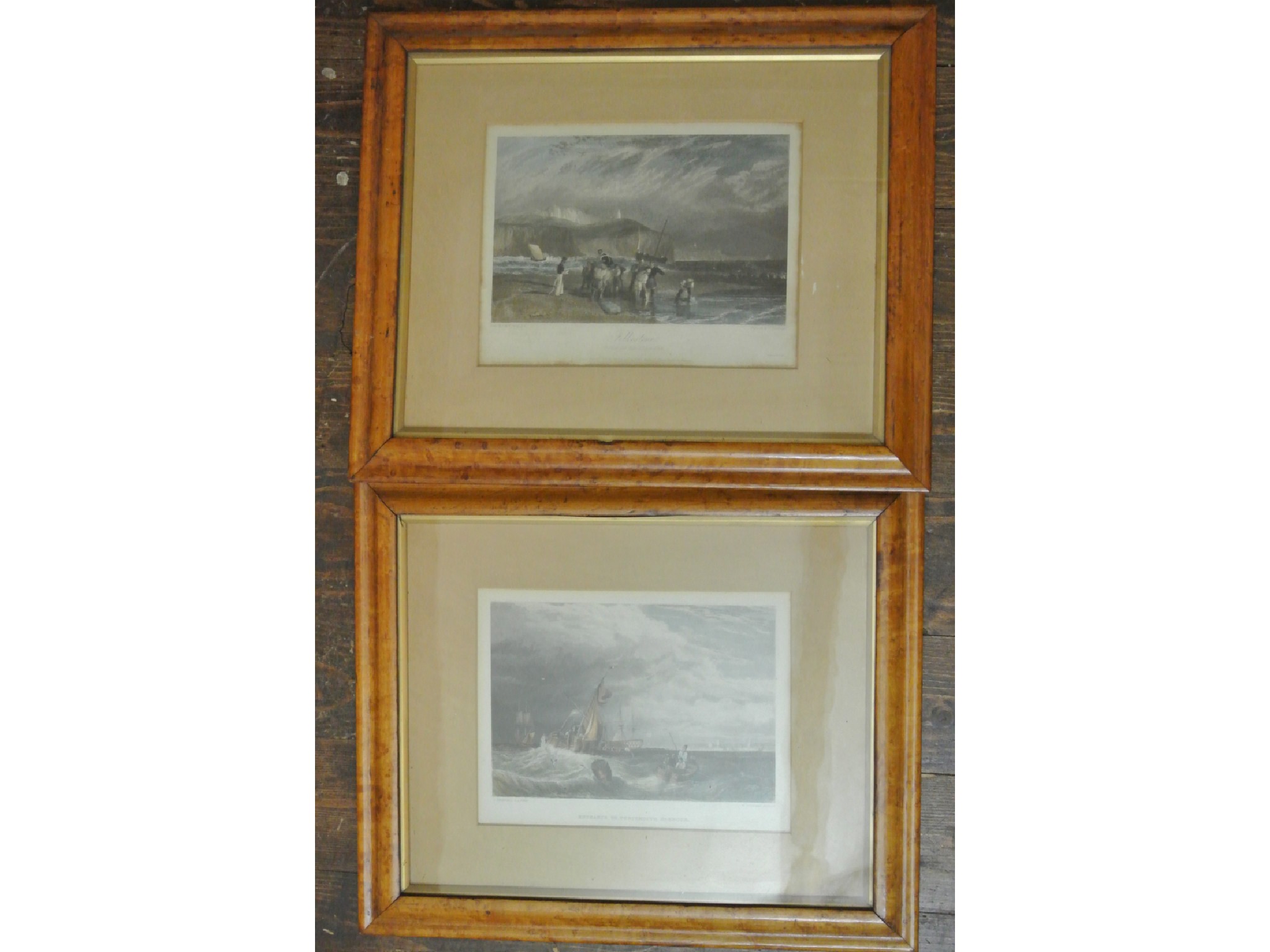 Appraisal: A pair of th century coloured engravings of marine scenes