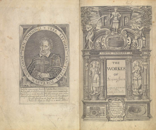 Appraisal: JONSON BEN The Workes Engraved frontispiece portrait and general title