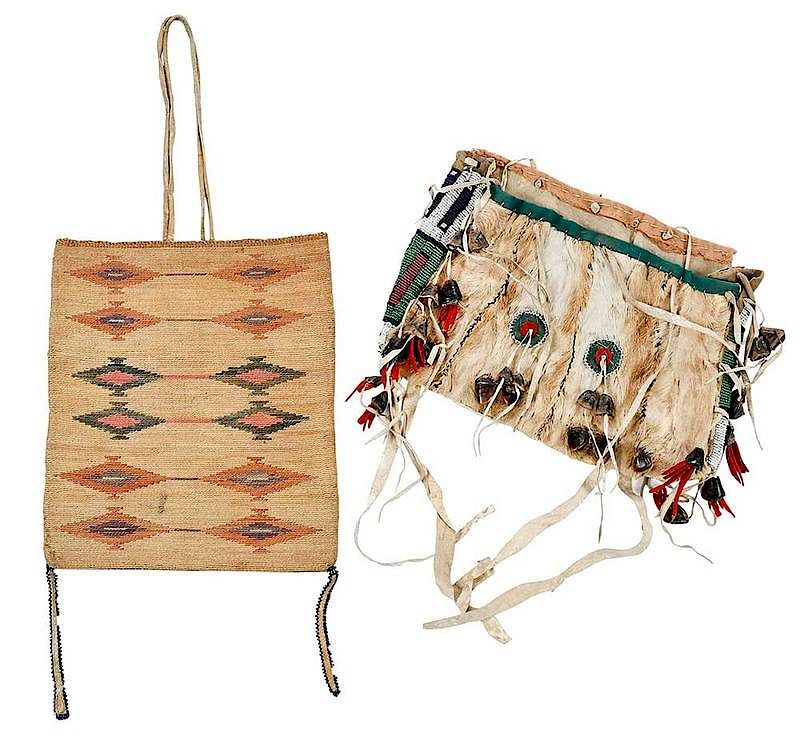 Appraisal: Two Northern Plains Plateau Bags late th early th century