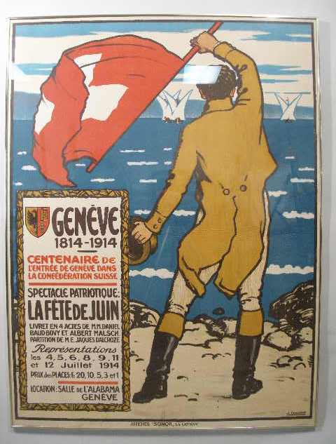 Appraisal: Vintage Poster after Jules Courvoisier Geneve Swiss - Geneve -