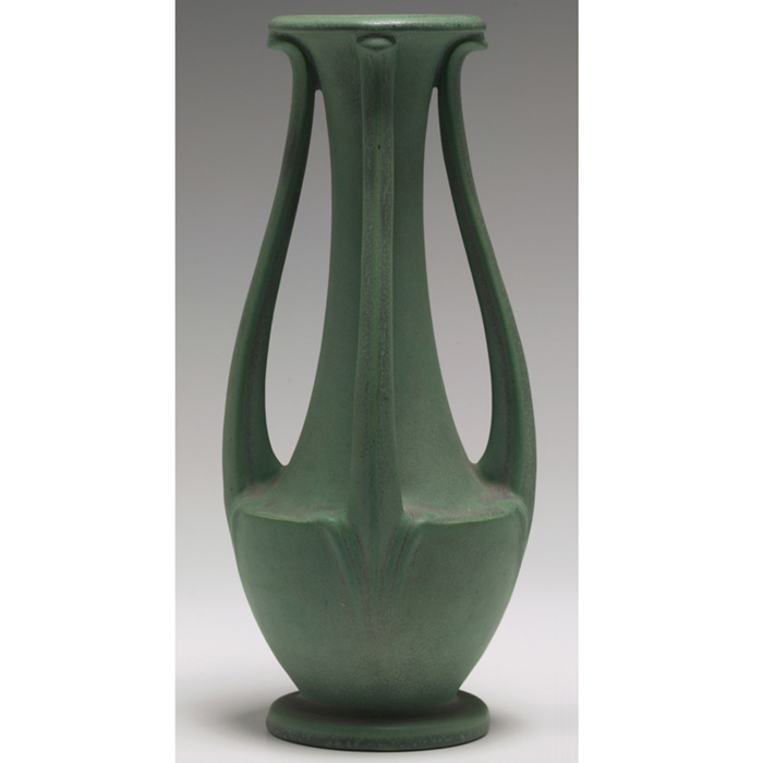 Appraisal: Teco vase designed by W J Dodd four handled shape