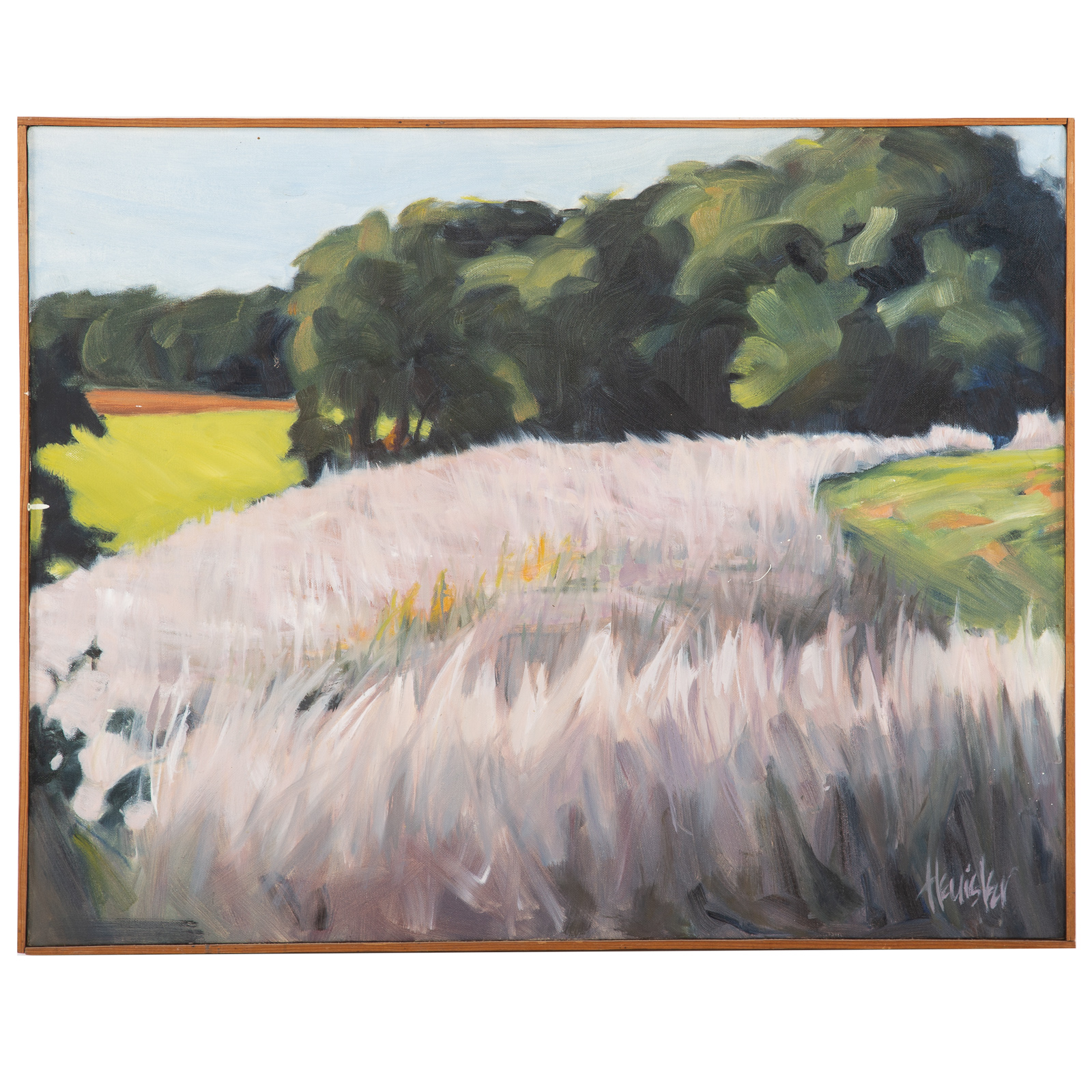 Appraisal: BETSEY HEUISLER PINK FIELD LATE SUMMER OIL ON CANVAS American