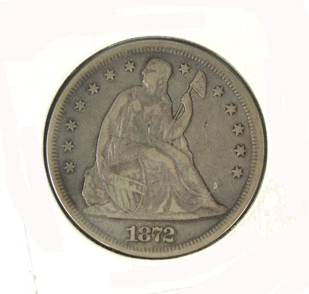 Appraisal: U S SILVER DOLLAR Seated Liberty type