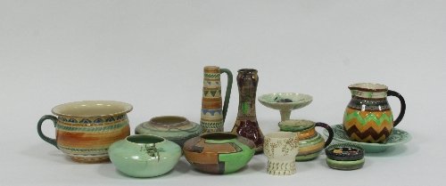 Appraisal: Shorter Son Ltd A quantity of art pottery various patterns