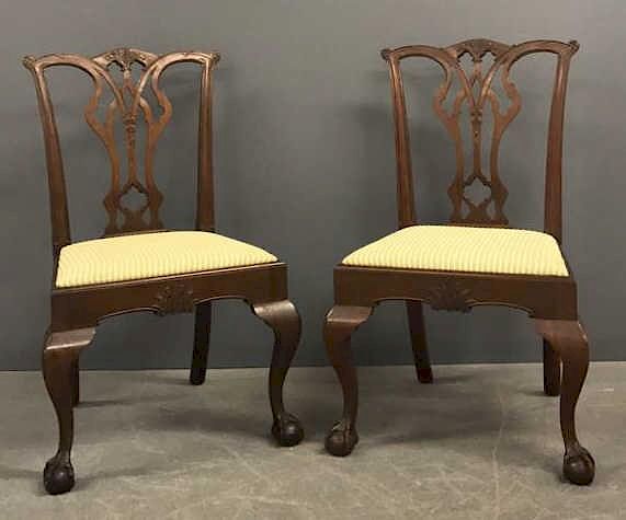 Appraisal: Saybolt - Cleland Philadelphia Chippendale Chairs Saybolt - Cleland pair