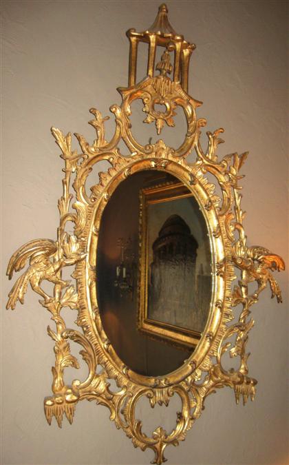 Appraisal: Chinese Chippendale style giltwood wall mirror th century