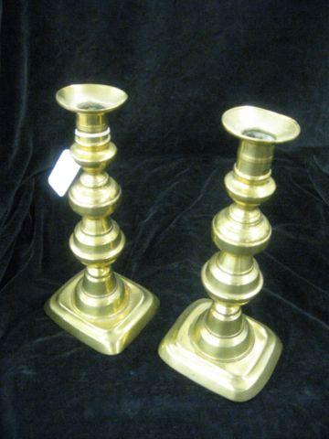 Appraisal: Pair of th Century Brass Candlesticks