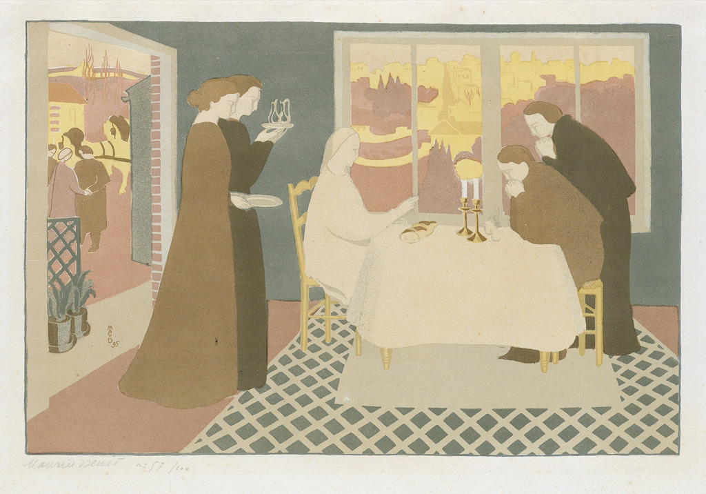 Appraisal: MAURICE DENIS Les P lerins d'Emmaus Color lithograph x mm