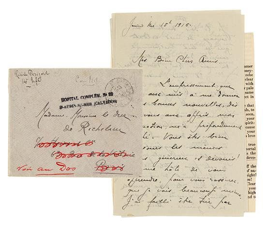 Appraisal: WORLD WAR I Archive of letters written between and from