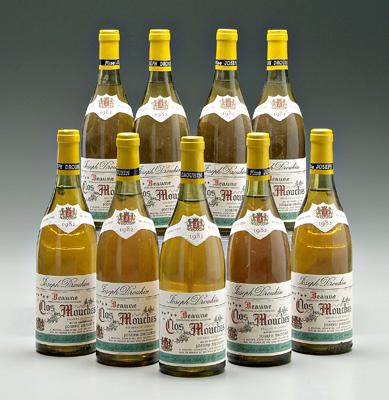 Appraisal: Nine bottles white Burgundy wine Beaune Clos des Mouches Joseph