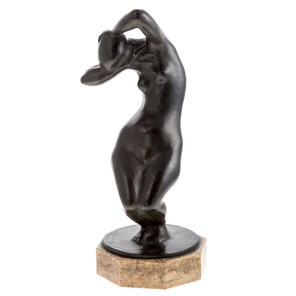 Appraisal: German Expressionist School Bronze Female Nude first quarter- th century