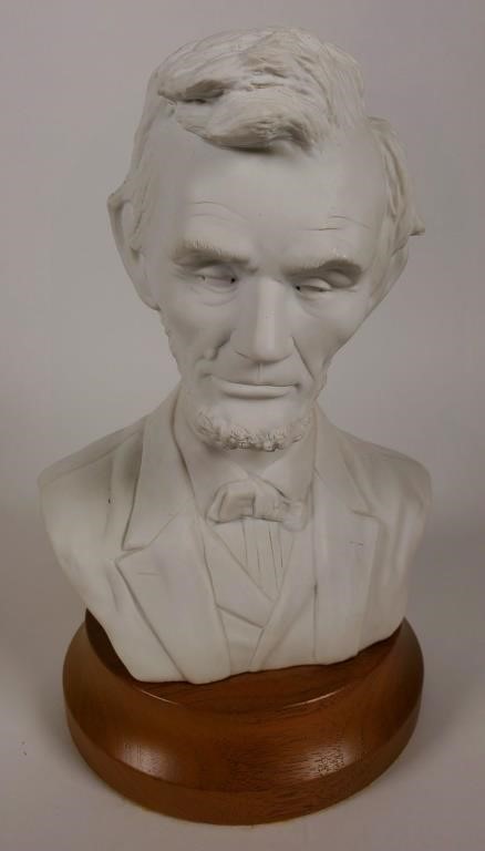 Appraisal: Unpainted bust sculpted by artist Edward J Rohn of past