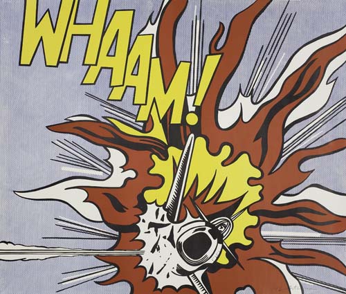 Appraisal: ROY LICHTENSTEIN Whaam Offset color lithograph diptych Each panel x