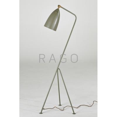 Appraisal: STYLE OF GRETA GROSSMAN Contemporary enameled metal floor lamp with