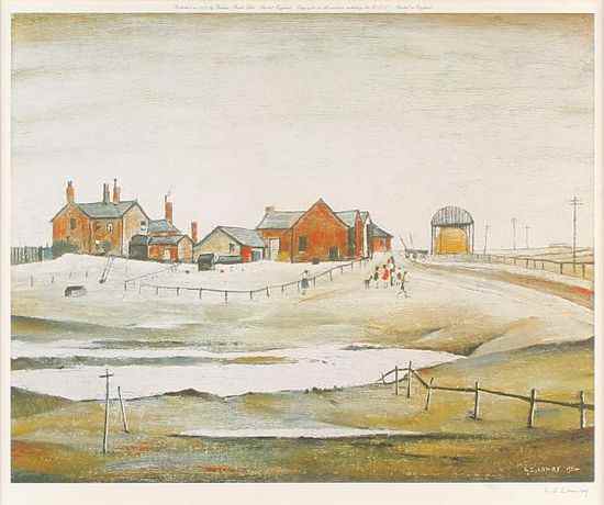 Appraisal: L S Lowry - after Landscape with Farm Buildings offset