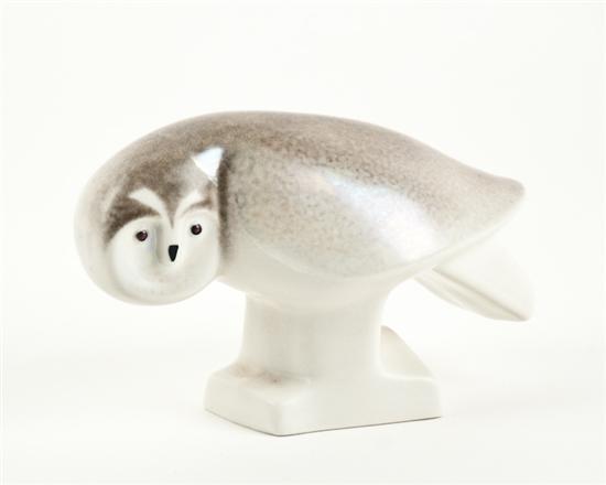 Appraisal: Arabia Finland Porcelain Owl for the World Wildlife Fund Lillemor