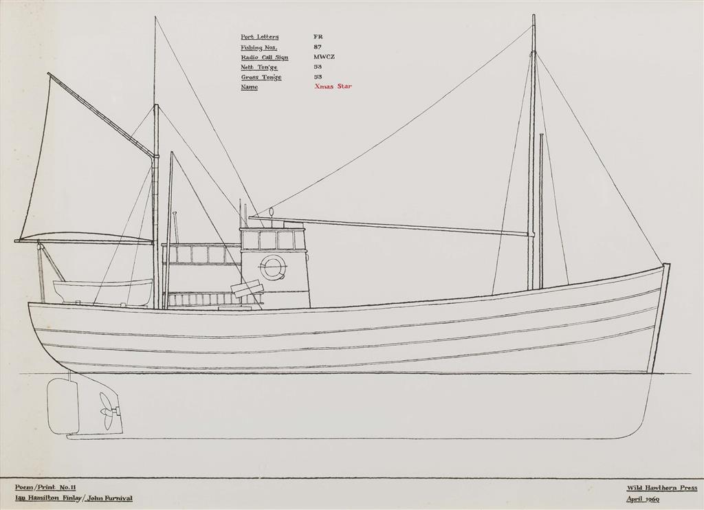 Appraisal: IAN HAMILTON FINLAY C B E SCOTTISH - POEM PRINT