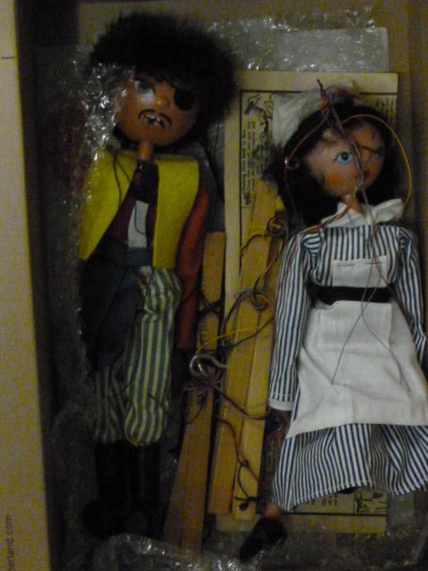 Appraisal: Two Pelham puppets Nurse and Pirate with instructions no boxes