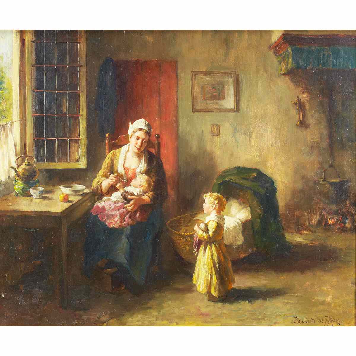 Appraisal: Bernard de Hoog - Dutch BABY TS MEALTIME Oil on