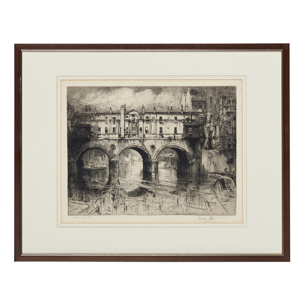 Appraisal: HEDLEY FITTON BRITISH - PULTENEY BRIDGE BATH Signed and inscribed