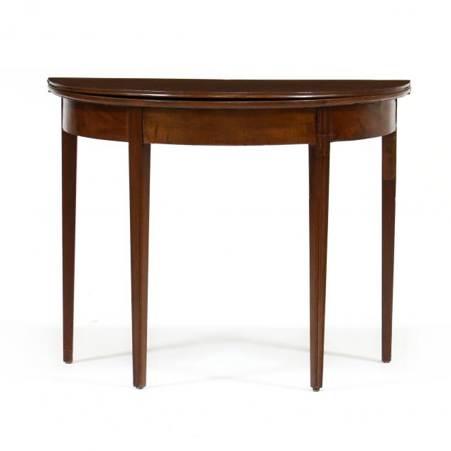 Appraisal: SOUTHERN FEDERAL MAHOGANY CARD TABLE Early th century attributed to