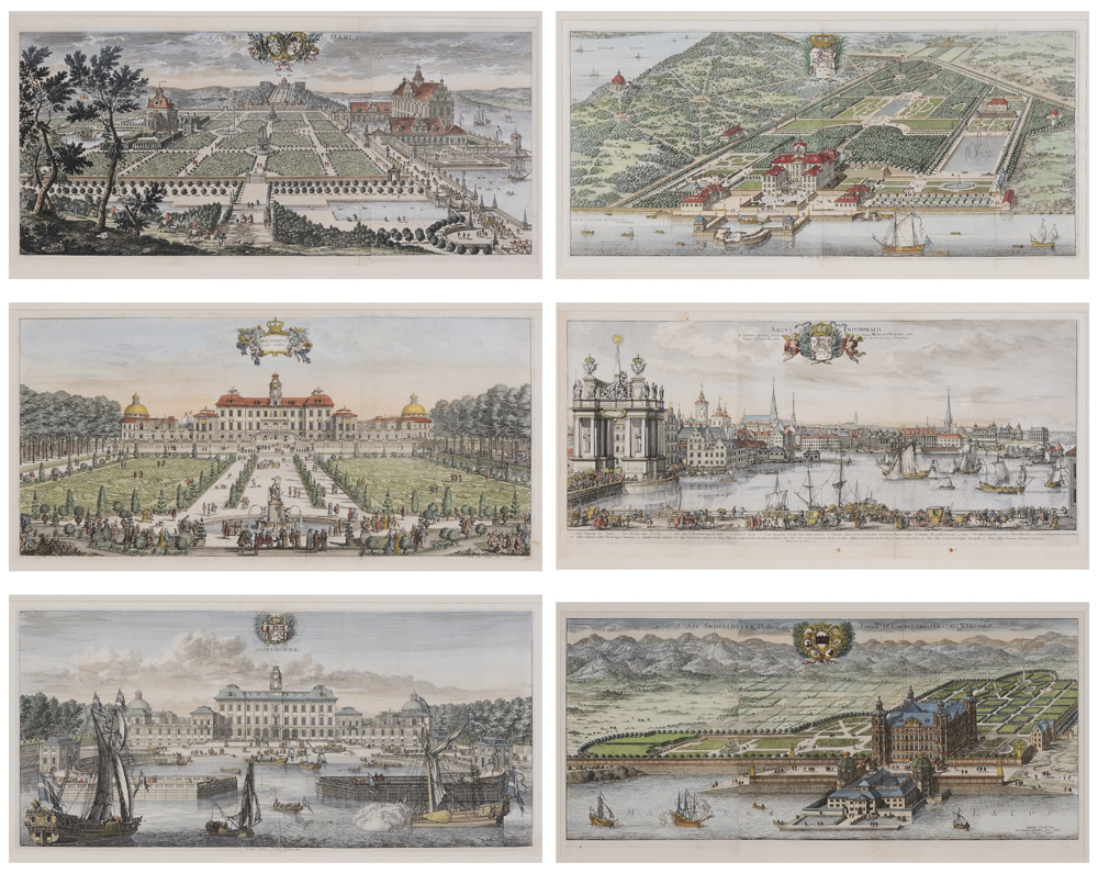 Appraisal: After Erik Dahlberg Swedish - Six views of cities Arcvs