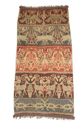 Appraisal: A Dutch East Indies wall hanging c x in x