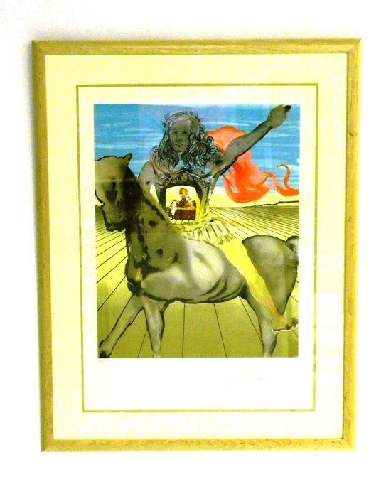 Appraisal: Salvador Dali Spanish b - d Chevalier Surrealistic c color