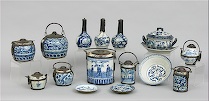 Appraisal: Collection of Chinese Porcelain and Opium Jars The collection includes