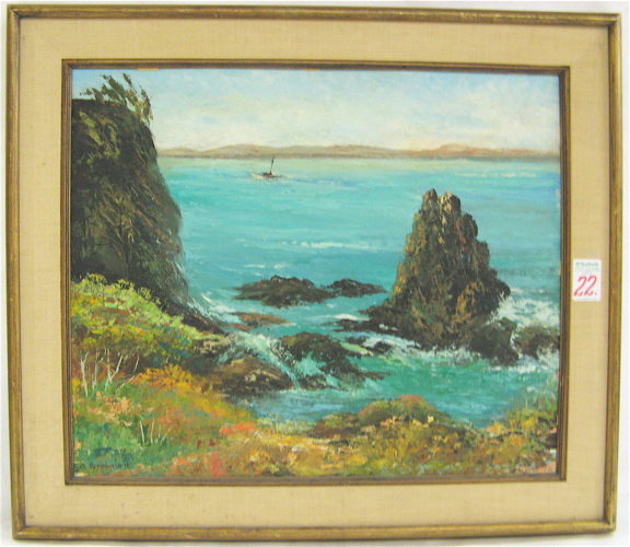 Appraisal: GEORGIANA SPRAGUE OIL ON ACADEMY BOARD Oregon th century active