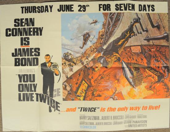 Appraisal: You Only Live Twice poster Quad UK folded A condition