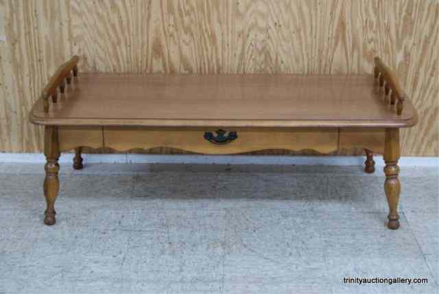 Appraisal: Vintage Maple Coffee Table w DrawerFrom an estate is in