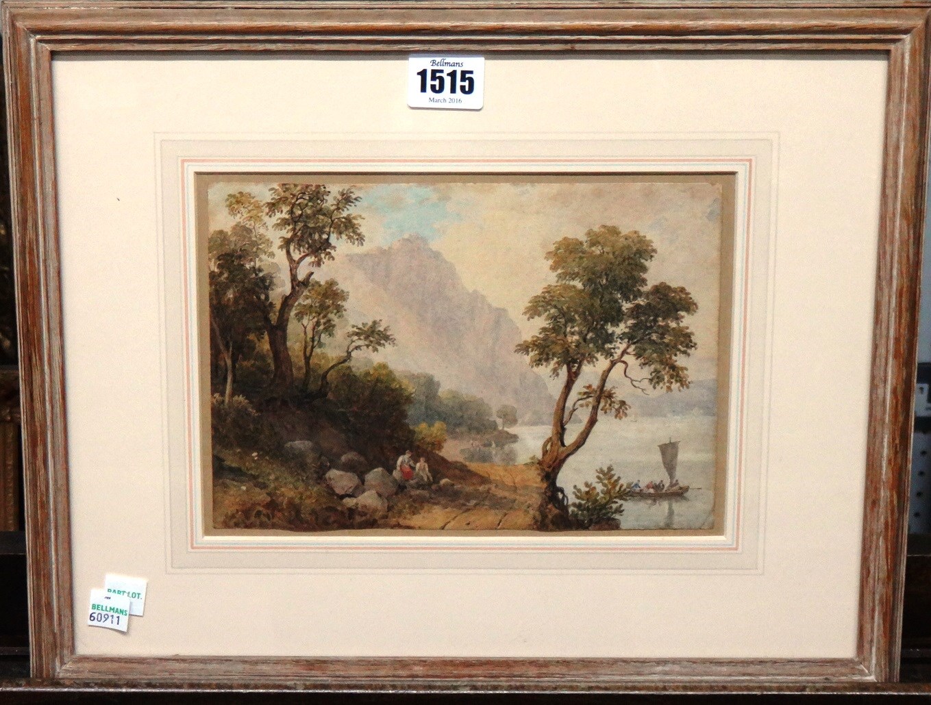 Appraisal: Edward Swinburne - Lake of Lugano watercolour cm x cm