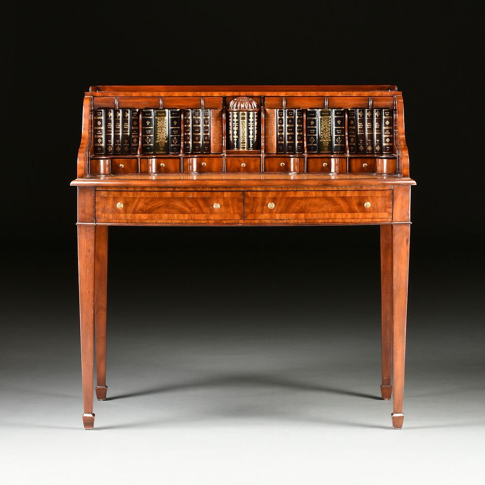 Appraisal: A GEORGE III STYLE MAHOGANY BONHEUR DE JOUR BY MAITLAND-SMITH