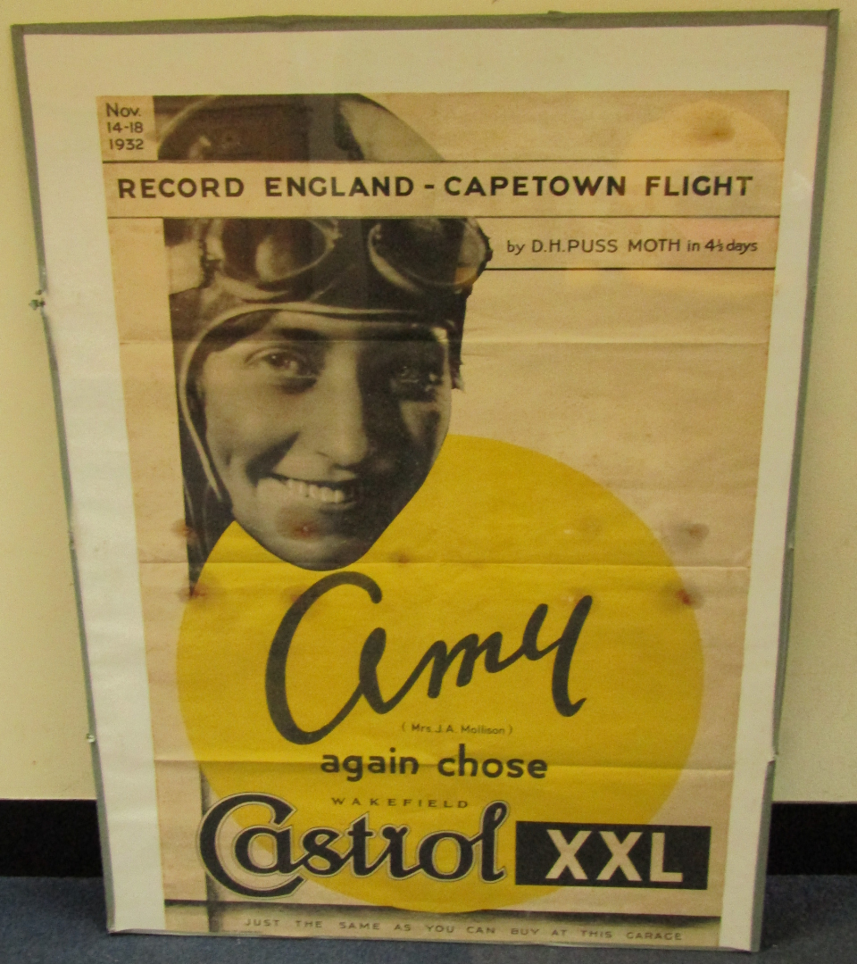 Appraisal: A Castrol Amy Johnson early thC poster Amy Mrs J