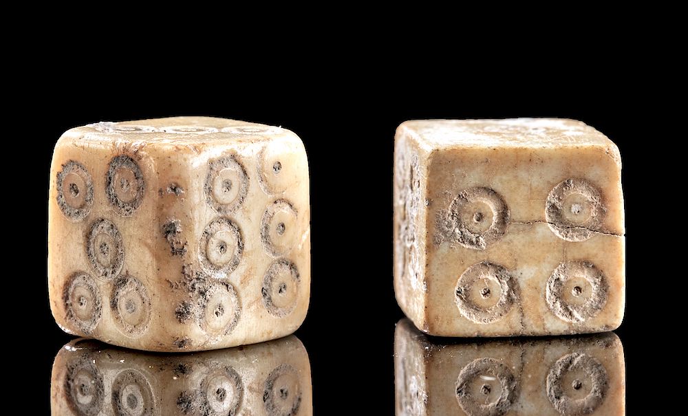 Appraisal: Pair of Roman Bone Dice - Fun Game Pieces Holiday