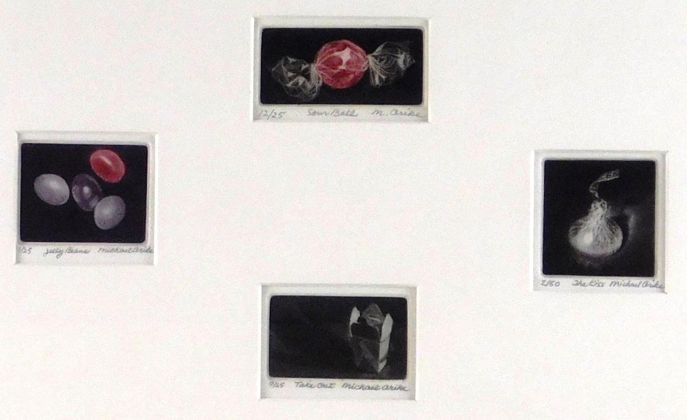 Appraisal: Michael Arike American b four small color prints of candy