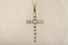 Appraisal: PENDANT - K white gold hand made cross set with