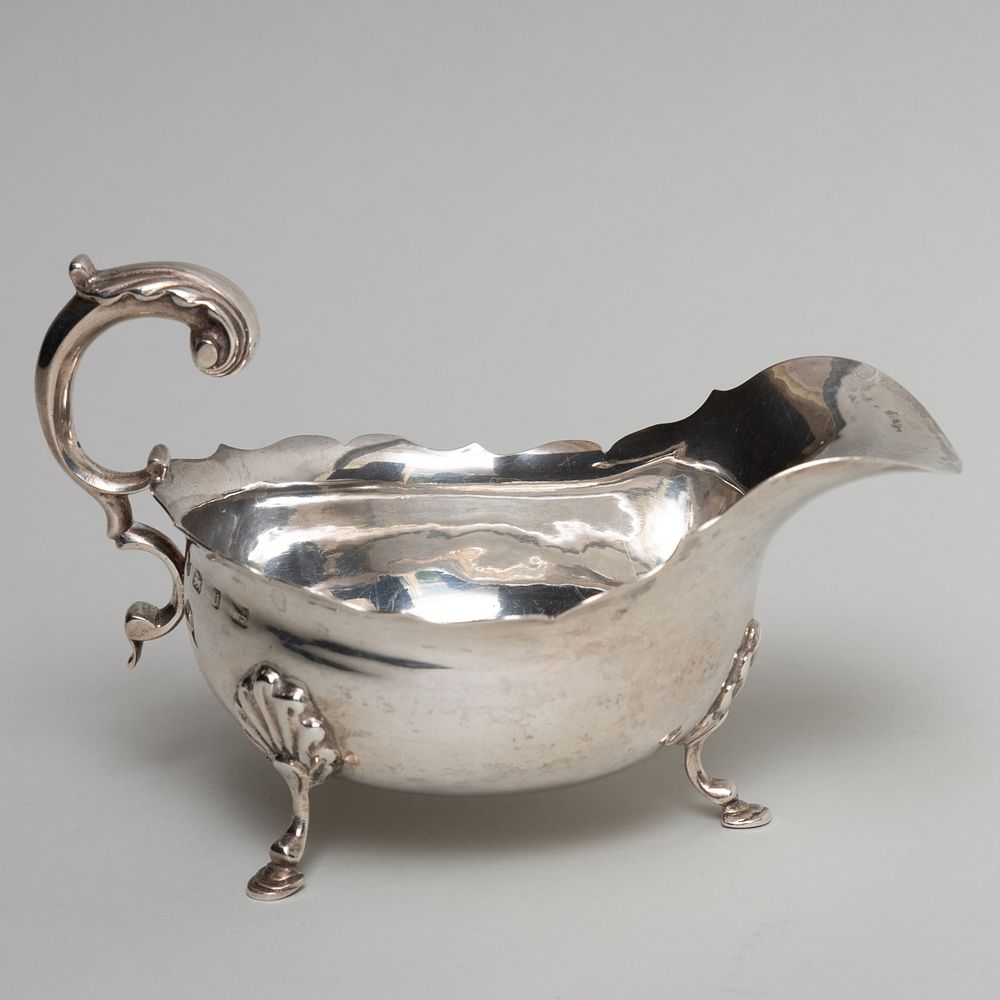 Appraisal: Victorian Silver Sauce Boat Mark of George Nathan Ridley Hayes