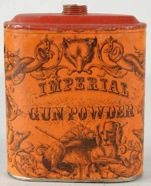 Appraisal: Imperial Gun Powder Tin Description Circa s Marked Manufactured by