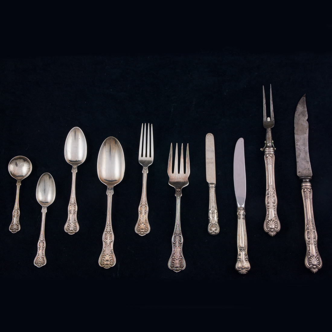 Appraisal: A PC DOMINCK AND HAFF NEW KING STERLING FLATWARE SERVICE