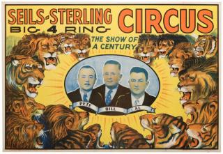 Appraisal: Sells-Sterling Big Four Ring Circus Central Show Printing Co ca