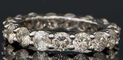 Appraisal: A Ladies' Diamond Eternity Band k white gold eternity band