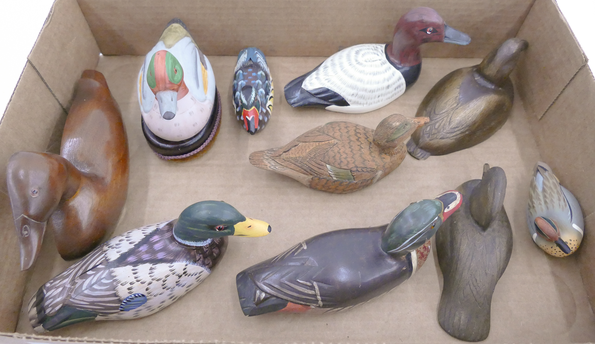 Appraisal: Box pc Miniature Duck Decoys