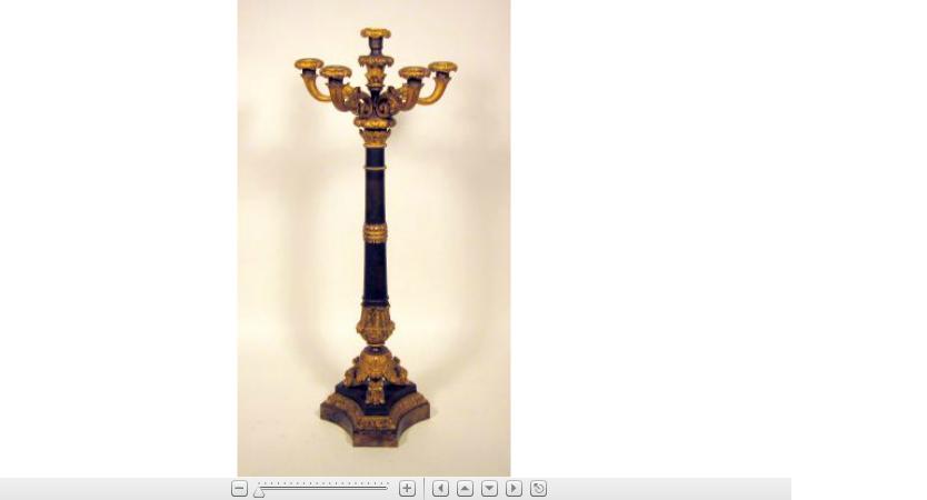 Appraisal: Empire style gilt and patinated bronze candelabrumearly th century