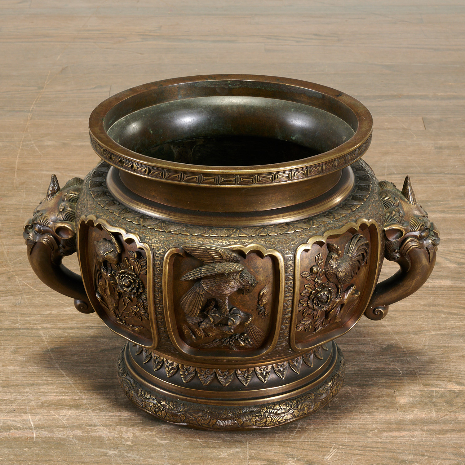 Appraisal: SIGNED JAPANESE BRONZE CENSER OR HIBACHI Meiji Period th th