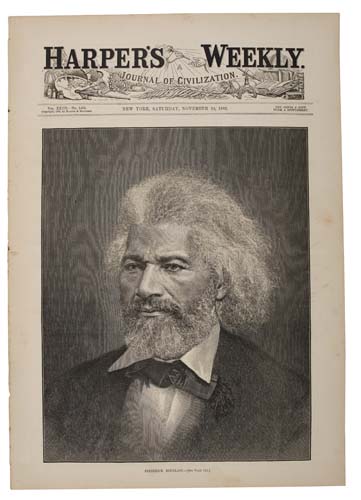 Appraisal: DOUGLASS FREDERICK Portrait Full page engraving x inches the front-page