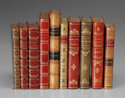 Appraisal: Ten leather-bound books mixed subjects and authors including Oxford Book